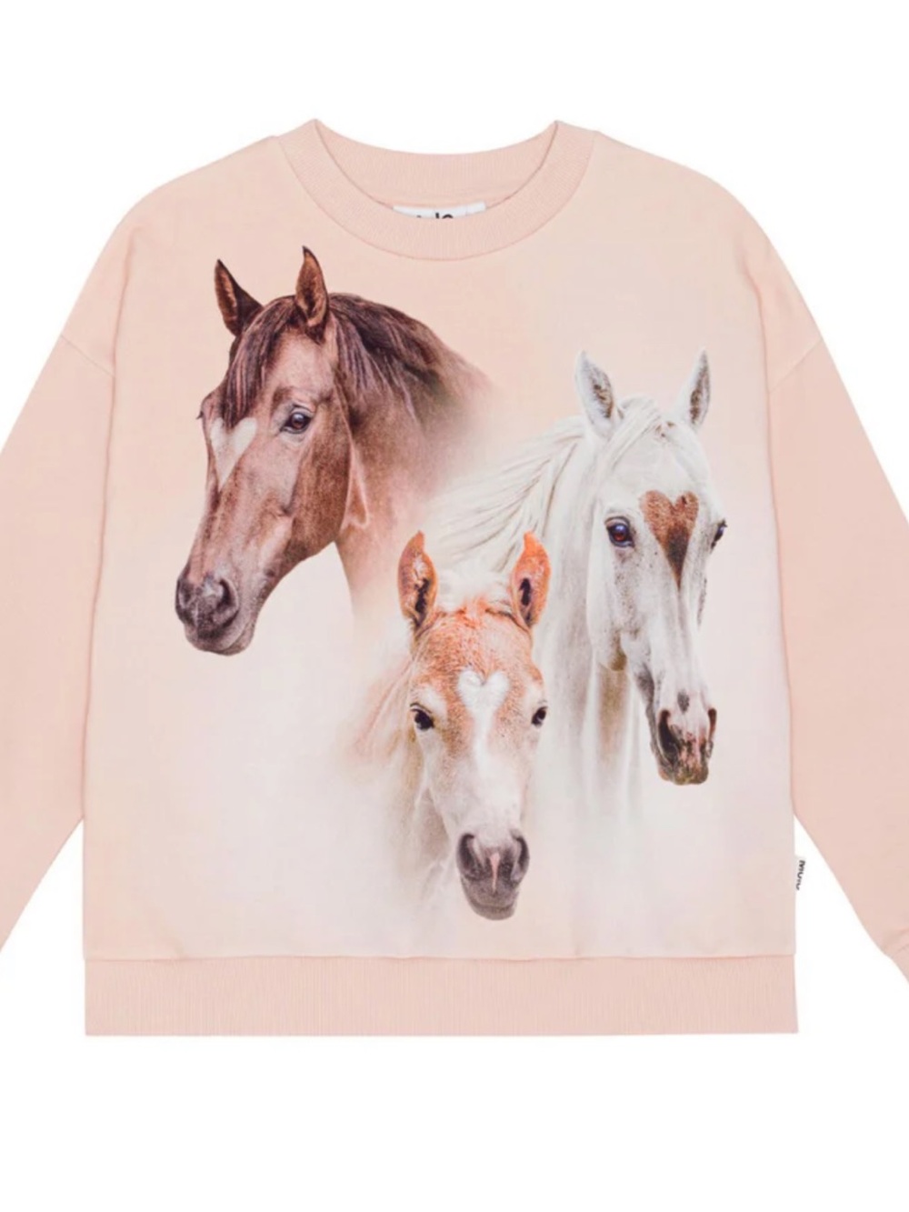Molo Three Horse Print Maxi Sweater Girls